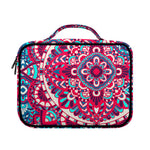 Pink Teal Bohemian Mandala Pattern Print Briefcase Bible Bag