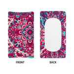 Pink Teal Bohemian Mandala Pattern Print Changing Pad Cover