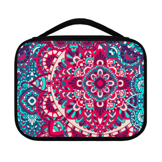 Pink Teal Bohemian Mandala Pattern Print Classic Bible Case