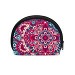 Pink Teal Bohemian Mandala Pattern Print Coin Purse
