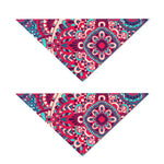 Pink Teal Bohemian Mandala Pattern Print Dog Bandana