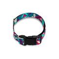 Pink Teal Bohemian Mandala Pattern Print Dog Collar