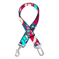 Pink Teal Bohemian Mandala Pattern Print Dog Seat Belt