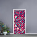 Pink Teal Bohemian Mandala Pattern Print Door Sticker