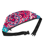 Pink Teal Bohemian Mandala Pattern Print Fanny Pack