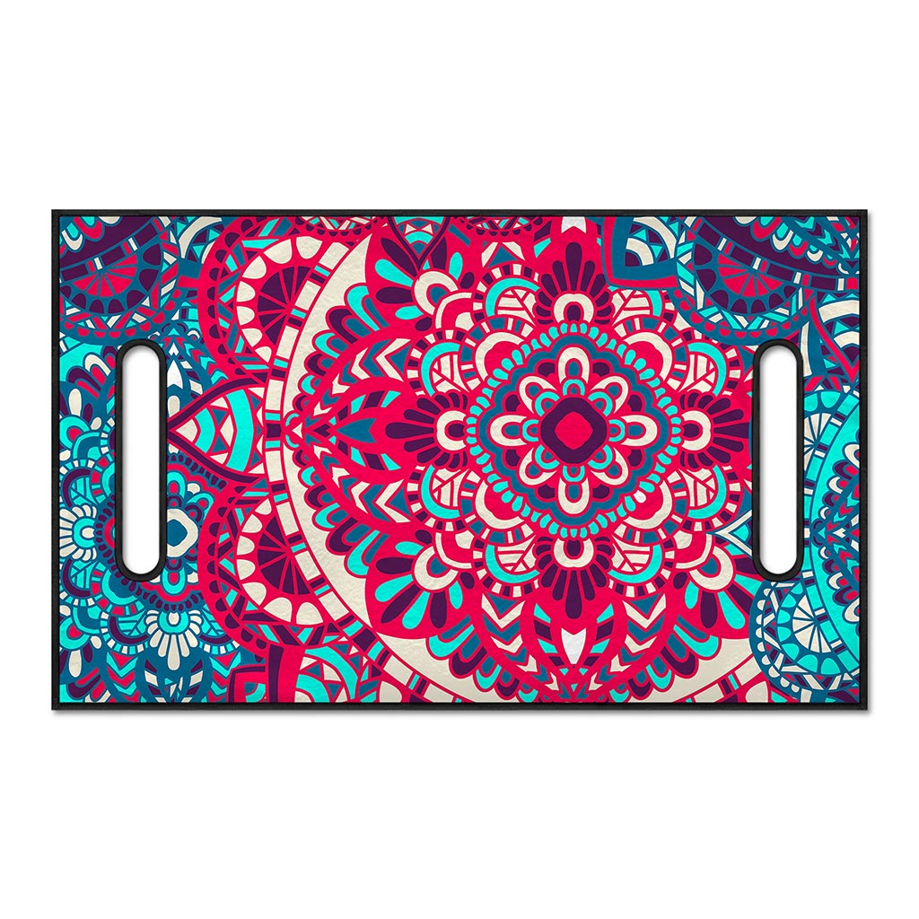 Pink Teal Bohemian Mandala Pattern Print Golf Cart Seat Cover