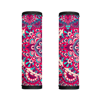 Pink Teal Bohemian Mandala Pattern Print Handle Covers