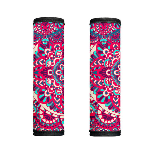 Pink Teal Bohemian Mandala Pattern Print Handle Covers