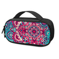 Pink Teal Bohemian Mandala Pattern Print Portable Cooler Travel Case