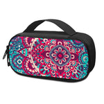 Pink Teal Bohemian Mandala Pattern Print Insulin Cooler Travel Case