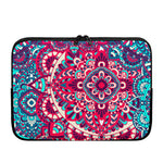 Pink Teal Bohemian Mandala Pattern Print Laptop Sleeve