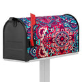 Pink Teal Bohemian Mandala Pattern Print Mailbox Cover