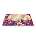 Pink Teal Bohemian Mandala Pattern Print Pet Cooling Mat Cover