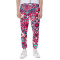 Pink Teal Bohemian Mandala Pattern Print Joggers