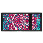 Pink Teal Bohemian Mandala Pattern Print Trifold Wallet