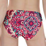 Pink Teal Bohemian Mandala Pattern Print Women's Panties