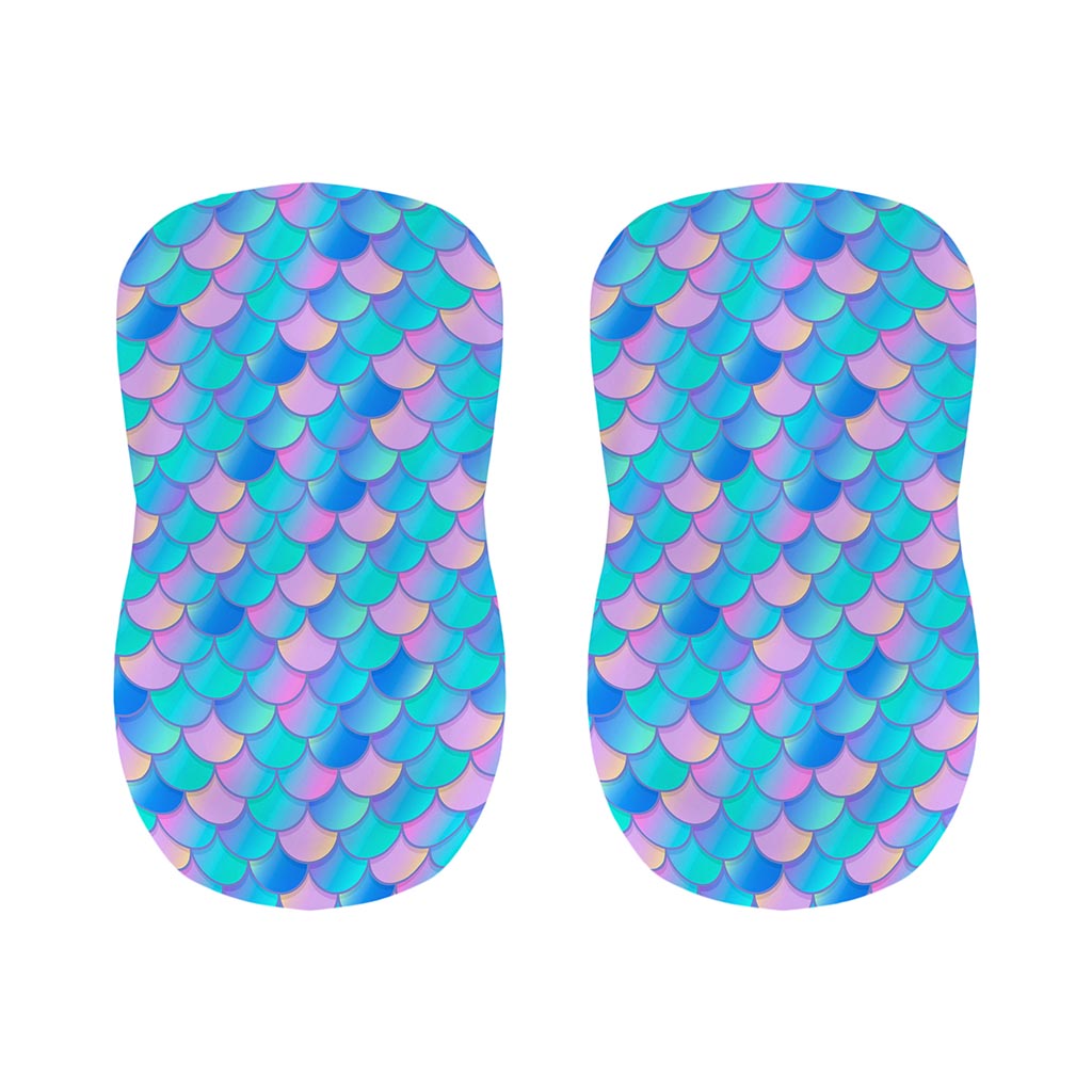 Pink Teal Mermaid Scales Pattern Print Bar Stool Covers