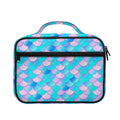 Pink Teal Mermaid Scales Pattern Print Briefcase Bible Bag