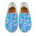 Pink Teal Mermaid Scales Pattern Print Casual Shoes