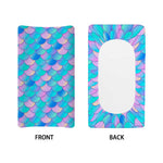 Pink Teal Mermaid Scales Pattern Print Changing Pad Cover