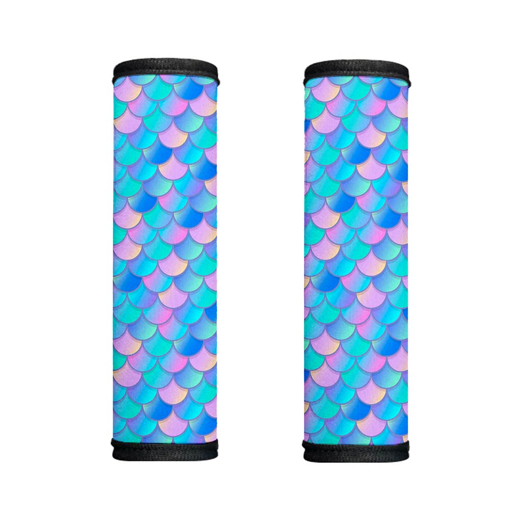Pink Teal Mermaid Scales Pattern Print Handle Covers