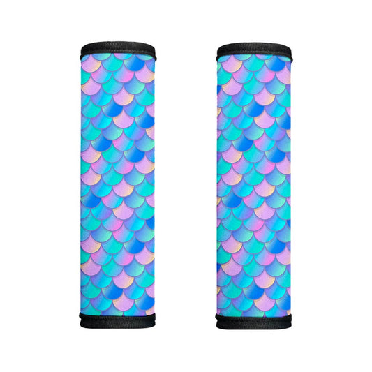 Pink Teal Mermaid Scales Pattern Print Handle Covers