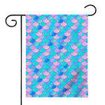 Pink Teal Mermaid Scales Pattern Print House Flag