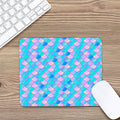 Pink Teal Mermaid Scales Pattern Print Mouse Pad