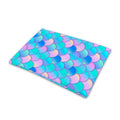 Pink Teal Mermaid Scales Pattern Print Pet Cooling Mat Cover