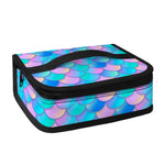 Pink Teal Mermaid Scales Pattern Print Small Lunch Bag