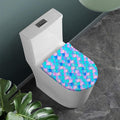 Pink Teal Mermaid Scales Pattern Print Toilet Lid Cover