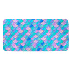 Pink Teal Mermaid Scales Pattern Print Towel