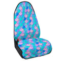 Pink Teal Mermaid Scales Pattern Print Waterproof Car Seat Cover