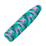 Pink Teal Tropical Leaf Pattern Print Ironing Board Cover