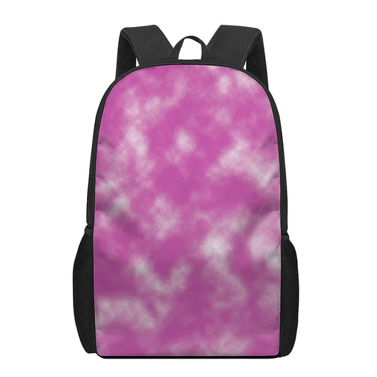 Pink Tie Dye Print 17 Inch Backpack