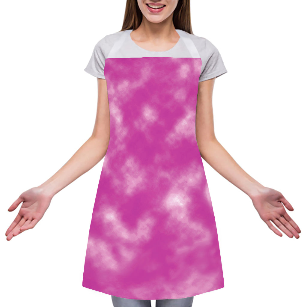 Pink Tie Dye Print Adjustable Apron