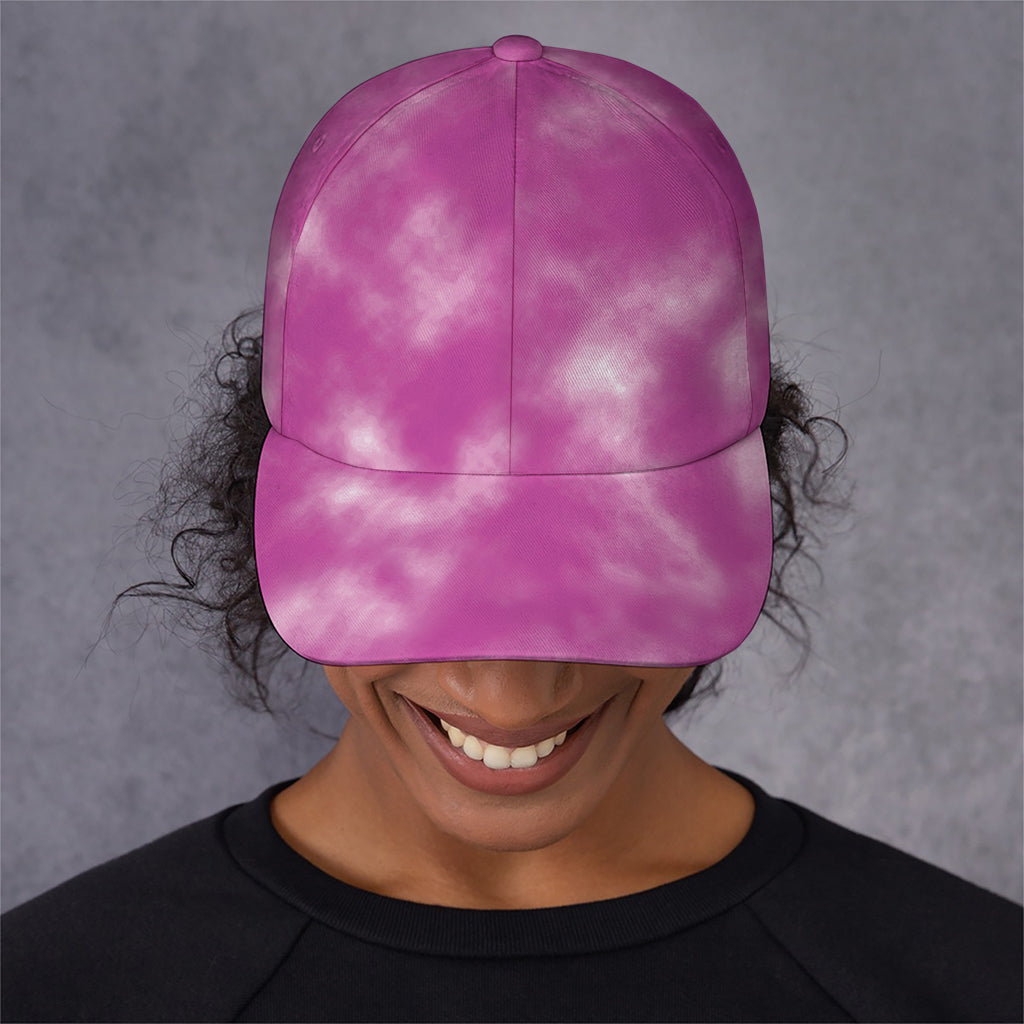 Pink Tie Dye Print Baseball Cap
