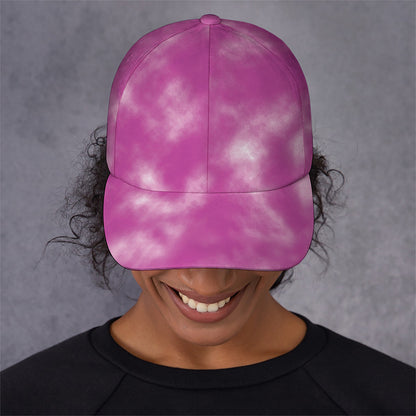 Pink Tie Dye Print Baseball Cap