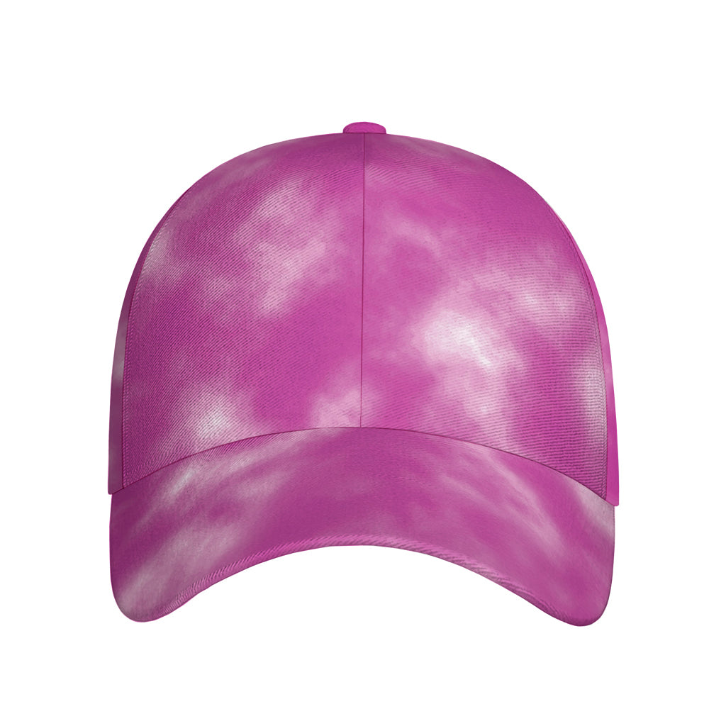 Pink Tie Dye Print Baseball Cap
