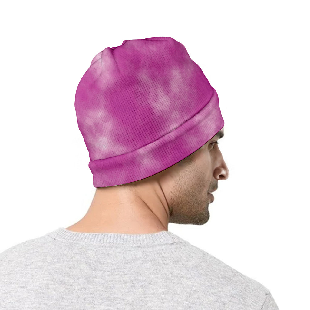 Pink Tie Dye Print Beanie