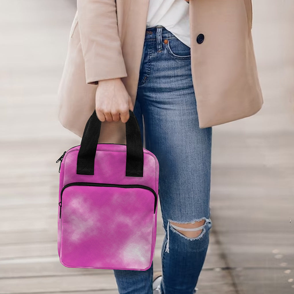 Pink Tie Dye Print Bible Tote Bag