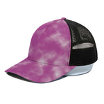 Pink Tie Dye Print Black Mesh Trucker Cap