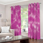 Pink Tie Dye Print Blackout Grommet Curtains