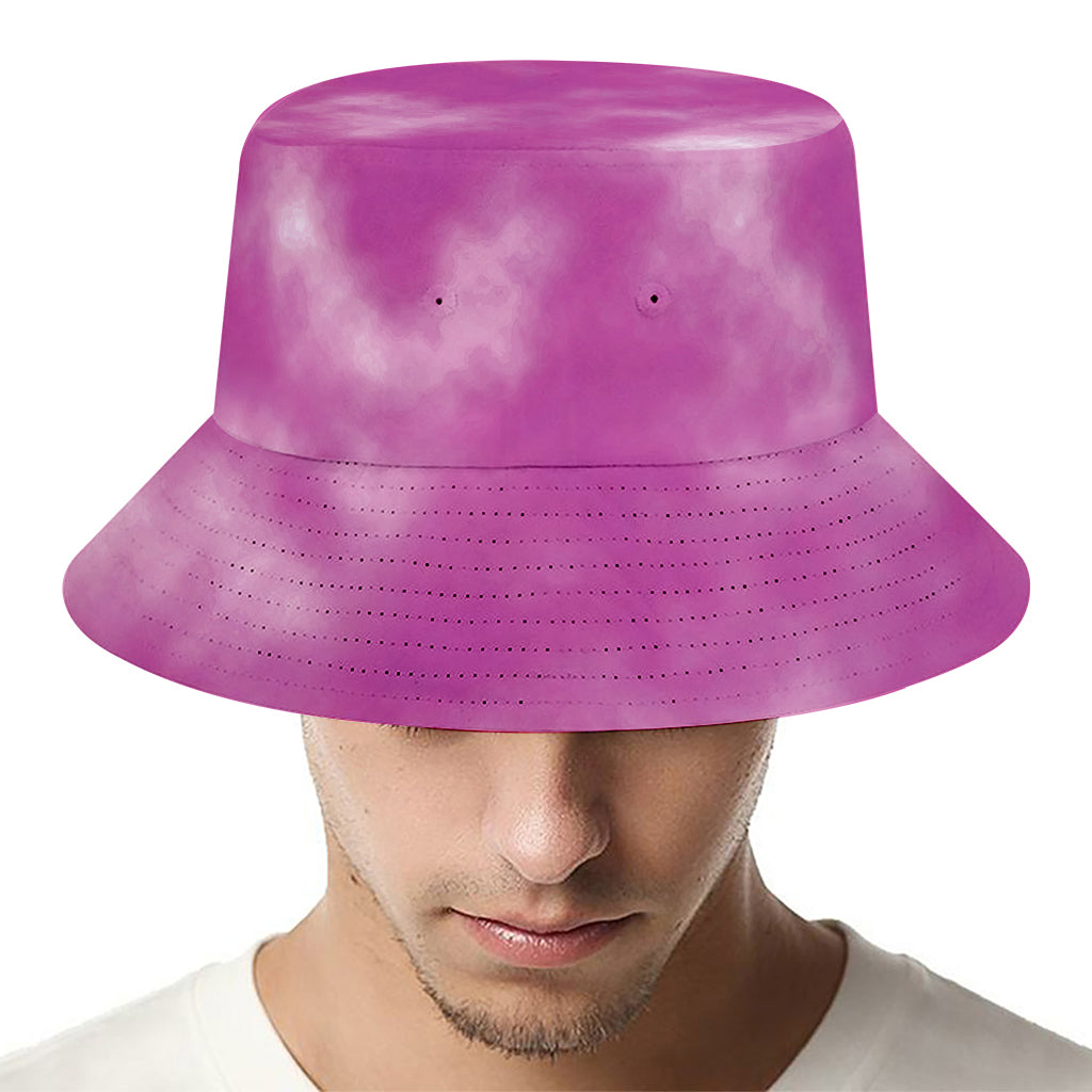 Pink Tie Dye Print Bucket Hat
