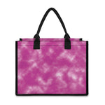 Pink Tie Dye Print Canvas Tote Bag