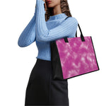 Pink Tie Dye Print Canvas Tote Bag