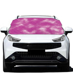 Pink Tie Dye Print Car Windshield Snow Cover