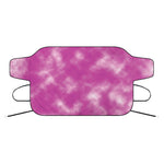 Pink Tie Dye Print Car Windshield Snow Cover