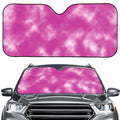Pink Tie Dye Print Car Windshield Sun Shade