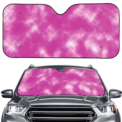 Pink Tie Dye Print Car Windshield Sun Shade
